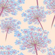 Seamless pattern with tender plant Vector illustration