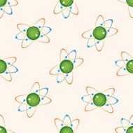 Molecular Structure cartoon seamless pattern background N3