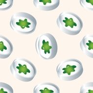 Laboratory dish cartoon seamless pattern background