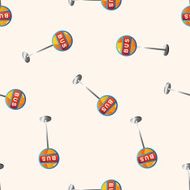 Bus stop cartoon seamless pattern background