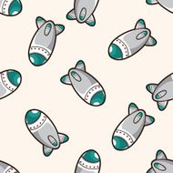 spaceship cartoon seamless pattern background N12