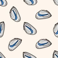 spaceship cartoon seamless pattern background N17