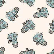 robot cartoon seamless pattern background N18