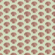 Seamless colorful background made of heads dog