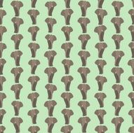 Seamless colorful background made of elephants in flat design