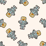 robot cartoon seamless pattern background N20
