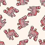 robot cartoon seamless pattern background N21