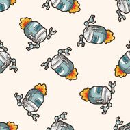 robot cartoon seamless pattern background N22
