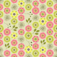 Seamless colorful background made of abstract flowers N5