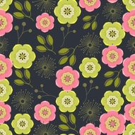 Seamless colorful background made of abstract flowers N6