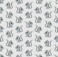 Seamless colorful background made of cartoons cute kittens