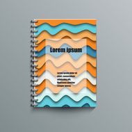 Notepad template with abstract background N23