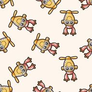 robot cartoon seamless pattern background N23