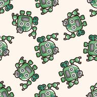 robot cartoon seamless pattern background N25