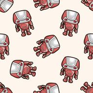 robot cartoon seamless pattern background N26