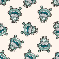 robot cartoon seamless pattern background N27