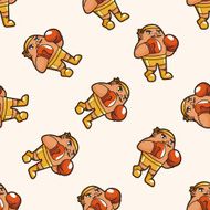 boxer cartoon seamless pattern background N20