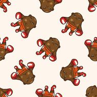 boxer cartoon seamless pattern background N23