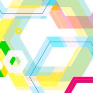 Vector background of large colored hexagons eps N3