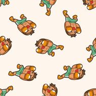 boxer cartoon seamless pattern background N26
