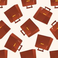 Briefcase cartoon seamless pattern background N2