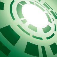 green background with abstraction - vector
