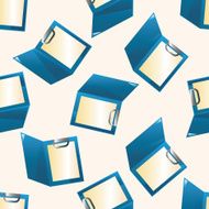 Stationery folder cartoon seamless pattern background