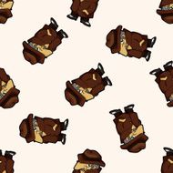 mafia cartoon seamless pattern background N9