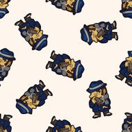 mafia cartoon seamless pattern background N11