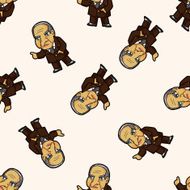 mafia cartoon seamless pattern background N12