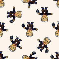mafia cartoon seamless pattern background N13