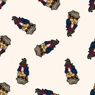 mafia cartoon seamless pattern background N15