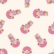 Office workers cartoon seamless pattern background N4