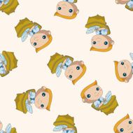 Office workers cartoon seamless pattern background N9
