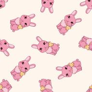 animal cartoon seamless pattern background N22