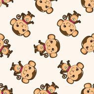animal cartoon seamless pattern background N23