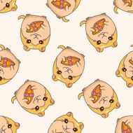 animal cartoon seamless pattern background N25