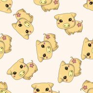 animal cartoon seamless pattern background N28
