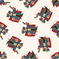 pirate cartoon seamless pattern background N9