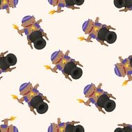pirate cartoon seamless pattern background N11
