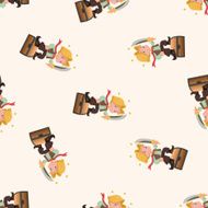 pirate cartoon seamless pattern background N13