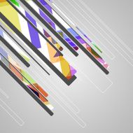 Abstract futuristic geometric shapes N11