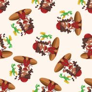 pirate cartoon seamless pattern background N14