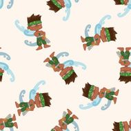 pirate cartoon seamless pattern background N15