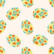 easter egg 10 cartoon seamless pattern background N4