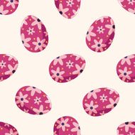 easter egg 10 cartoon seamless pattern background N6