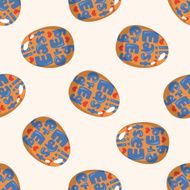 easter egg 10 cartoon seamless pattern background N11