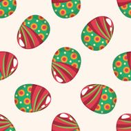easter egg 10 cartoon seamless pattern background N12