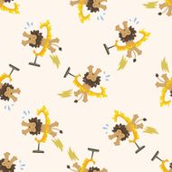 circus cartoon seamless pattern background N2