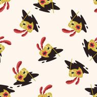 circus theme party mask cartoon seamless pattern background